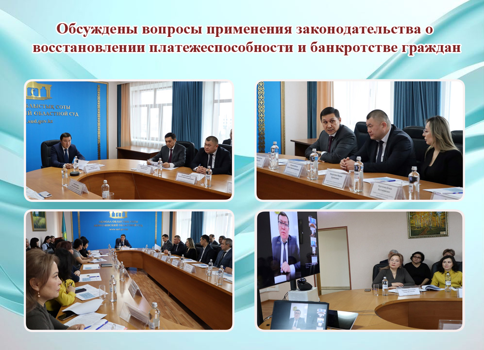 Азаматтардың төлем қабілеттілігін қалпына келтіру және банкроттығы туралы заңнаманы қолдану мәселелері талқыланды