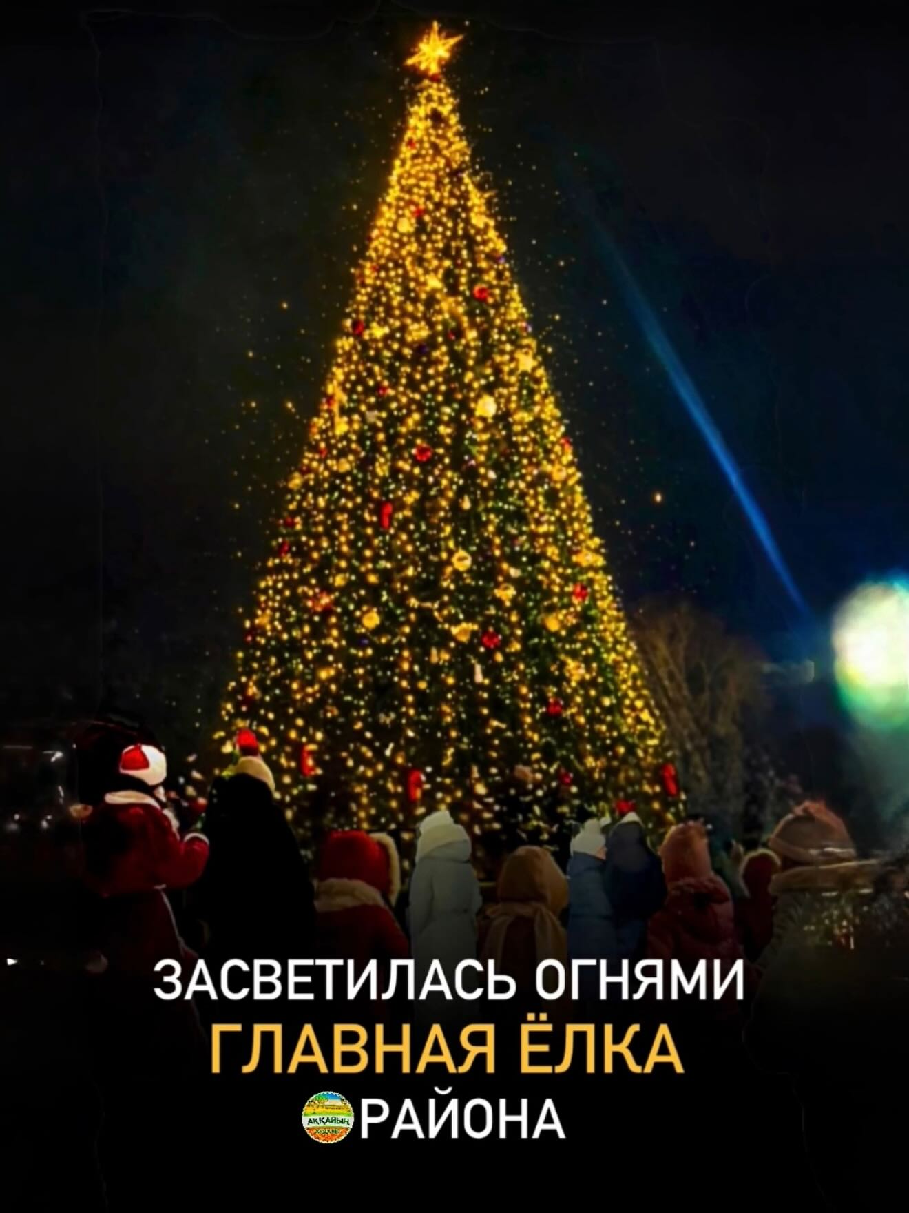 Зажглась главная ёлка Аккайынского района!