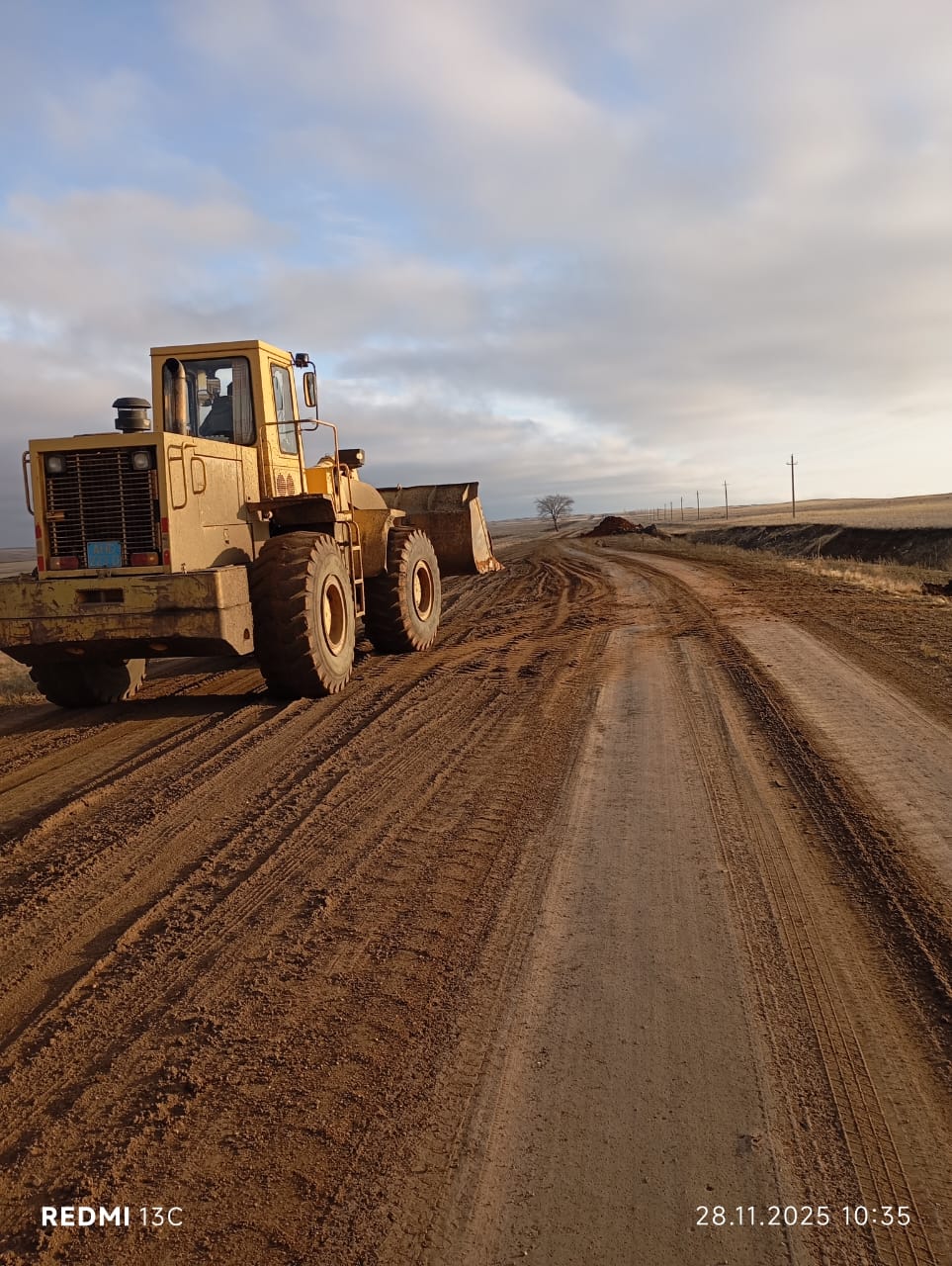 Выравнивание грейдерной дороги Байторысай-Полтавка