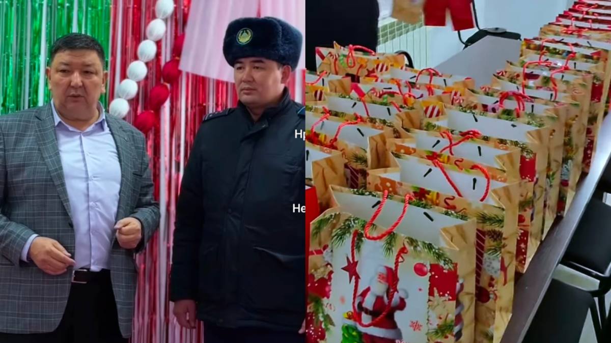 В Атырау полицейские подарили детям новогоднее настроение