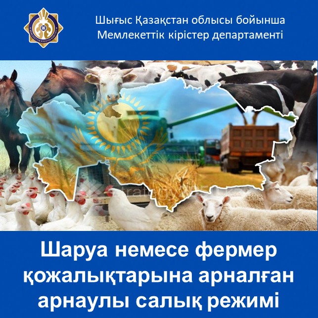 Шаруа немесе фермер қожалықтарына арналған арнаулы салық режимi