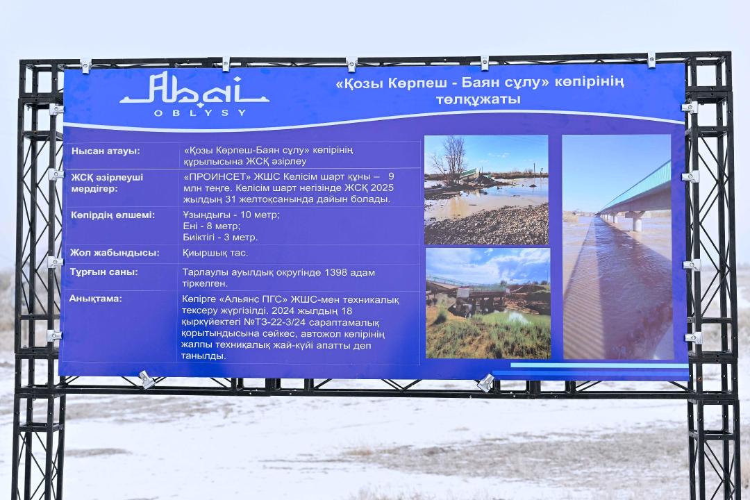 Мост, ведущий к мавзолею «Козы Корпеш – Баян сұлу», будет отремонтирован