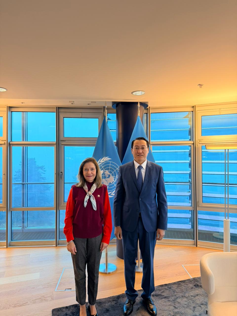 Қазақстанның ДСҰ жанындағы Тұрақты өкілі Қайрат Төребаев ДМҰ-ның Бас хатшысы Селесте Сауломен кездесті