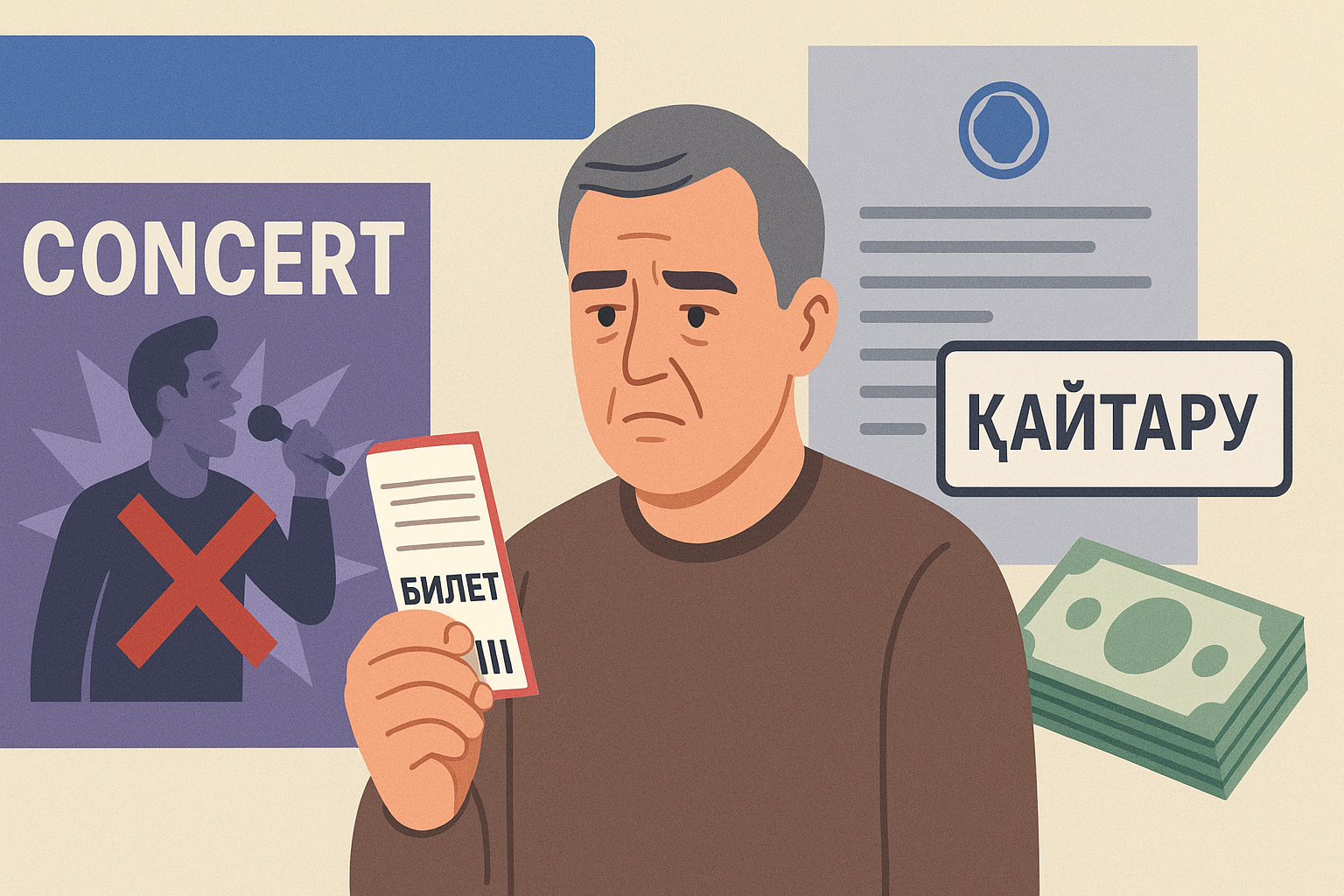 Сауда департаменті тұтынушыларға Акмальдың өтпеген концерт билетінің құнын қайтару жұмысын жүргізіп жатыр