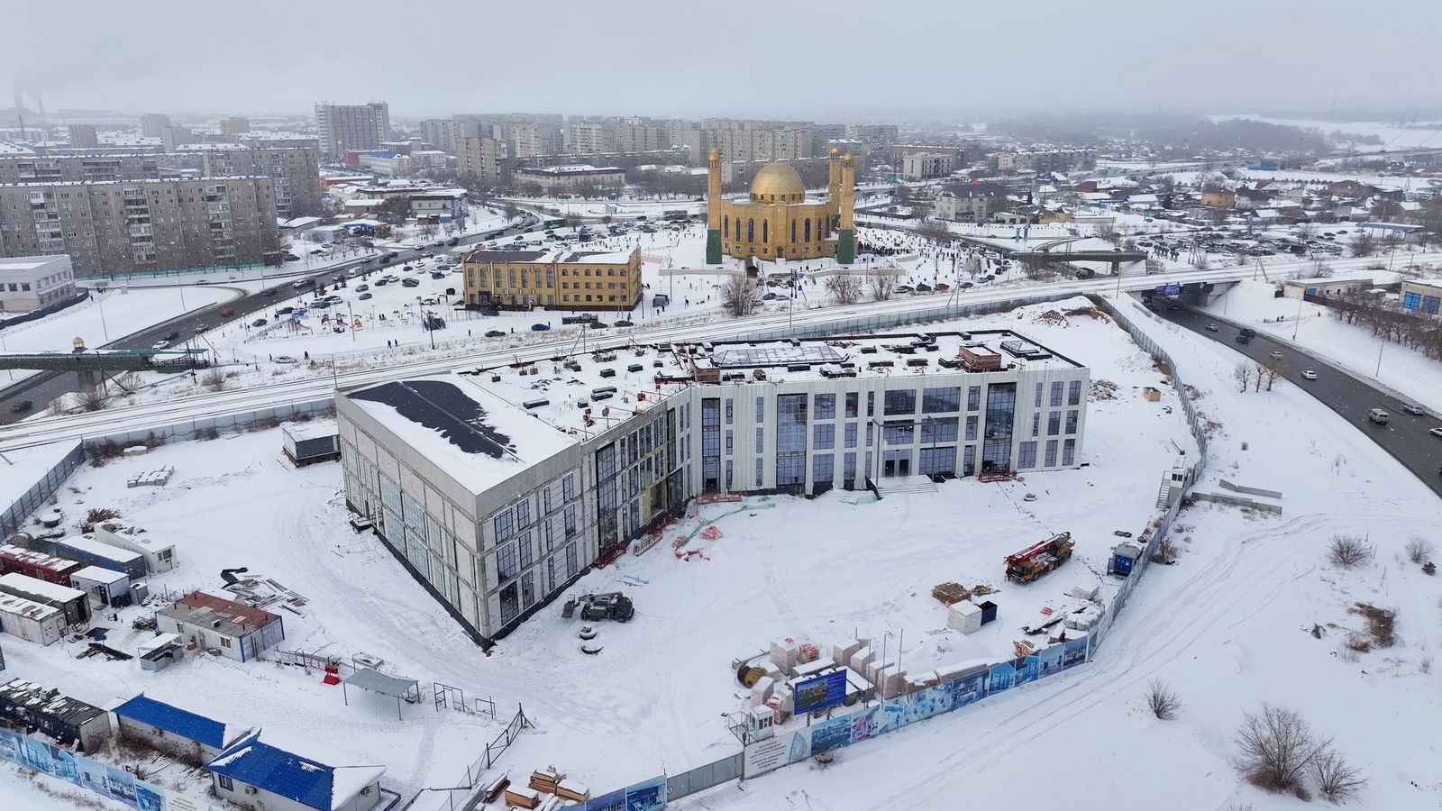 Оқушылар сарайының құрылыс жұмыстары қарқынды жүруде