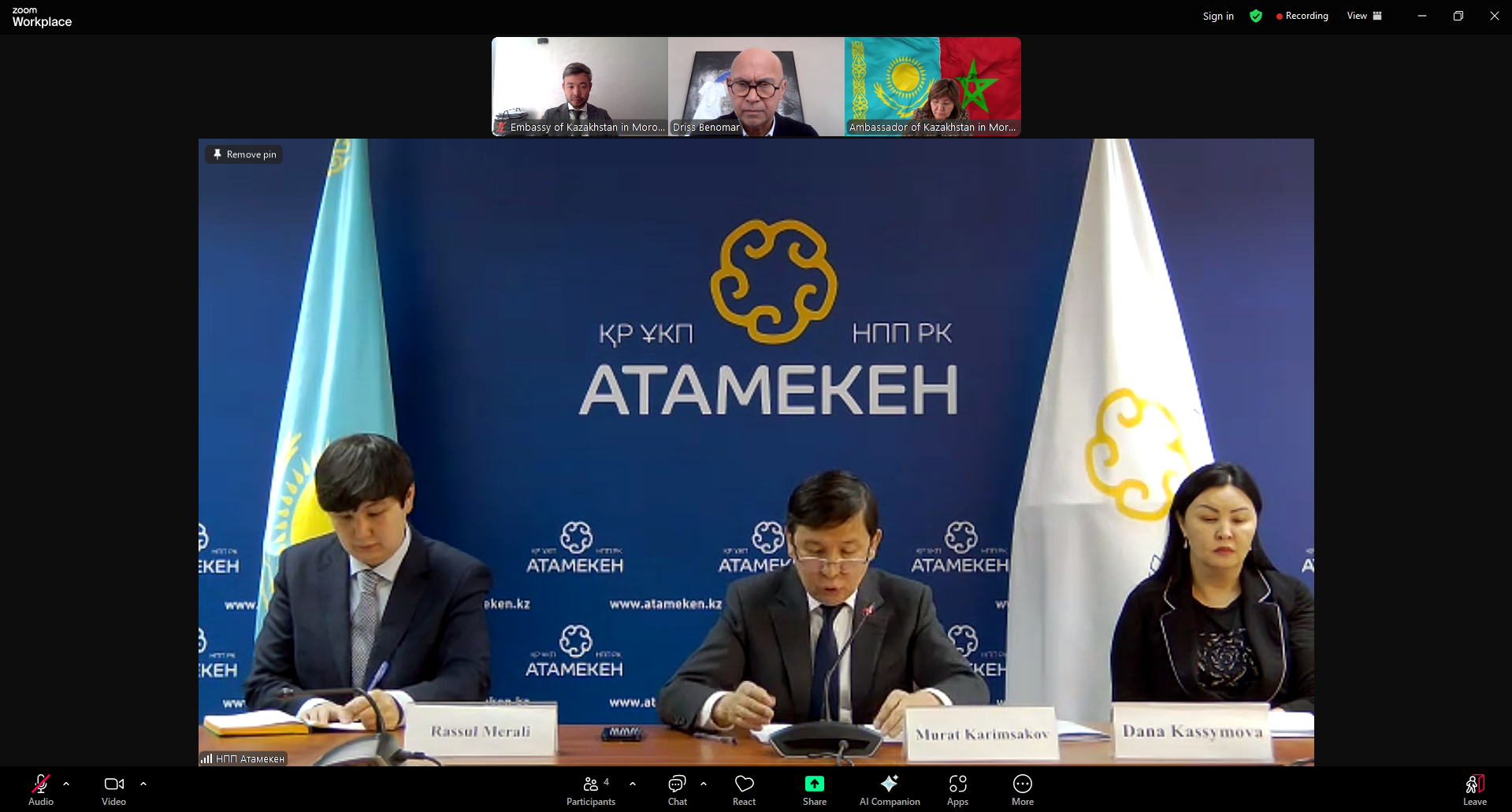 Kazakhstan and Morocco to promote trade and economic cooperation
