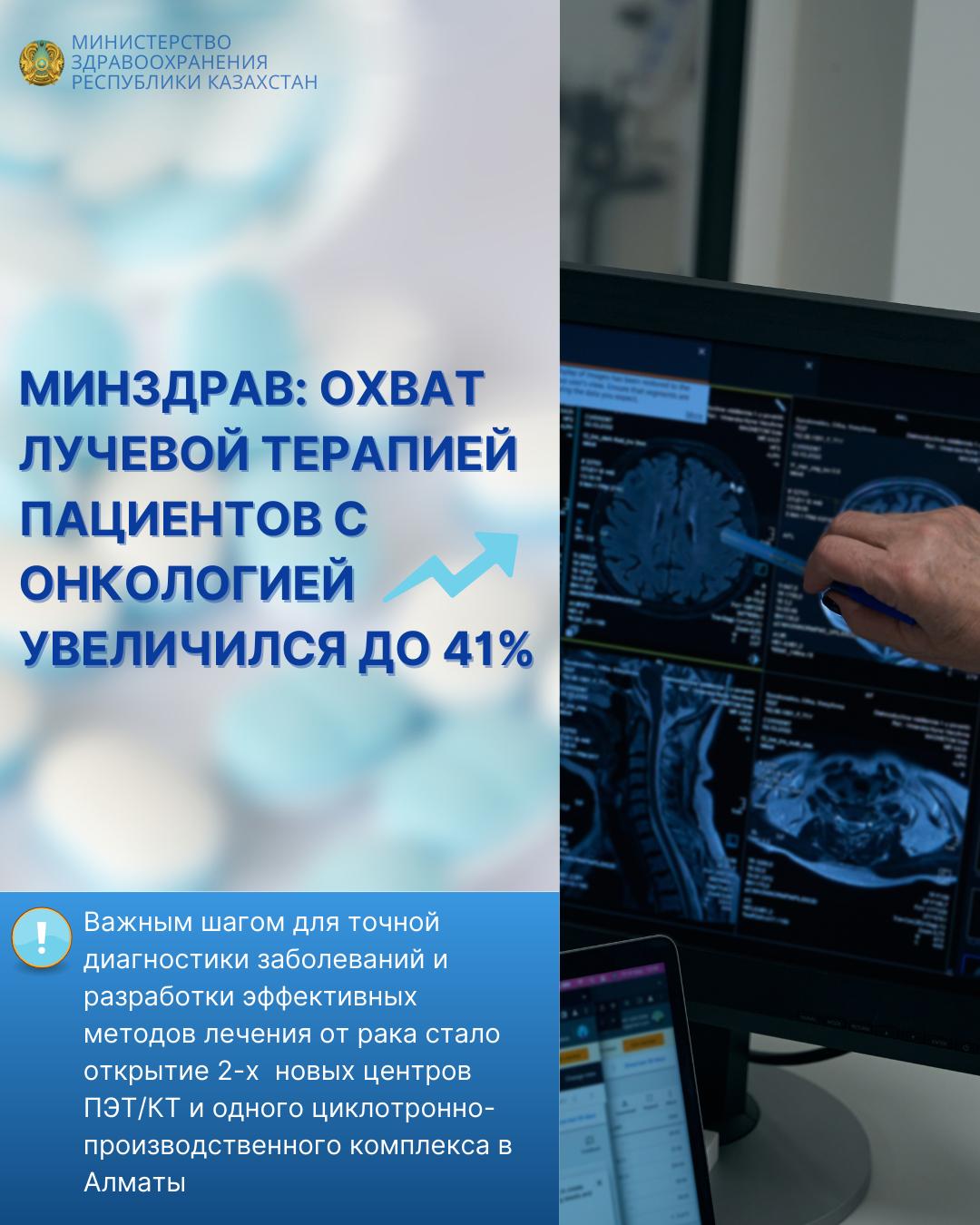 МИНЗДРАВ: ОХВАТ ЛУЧЕВОЙ ТЕРАПИЕЙ ПАЦИЕНТОВ С ОНКОЛОГИЕЙ УВЕЛИЧИЛСЯ ДО 41%