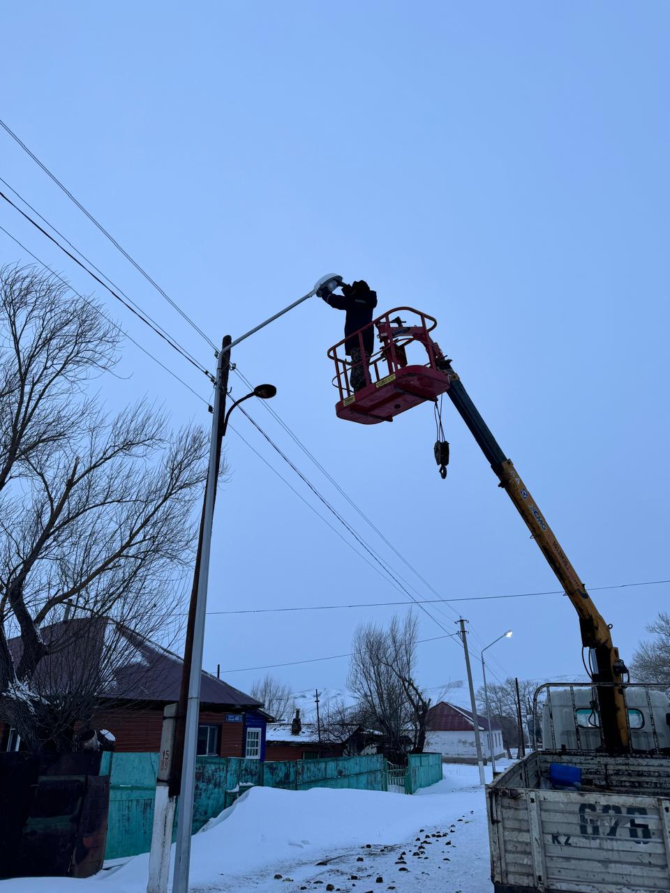 Тарғын аукылында көше шамдары жөнделді