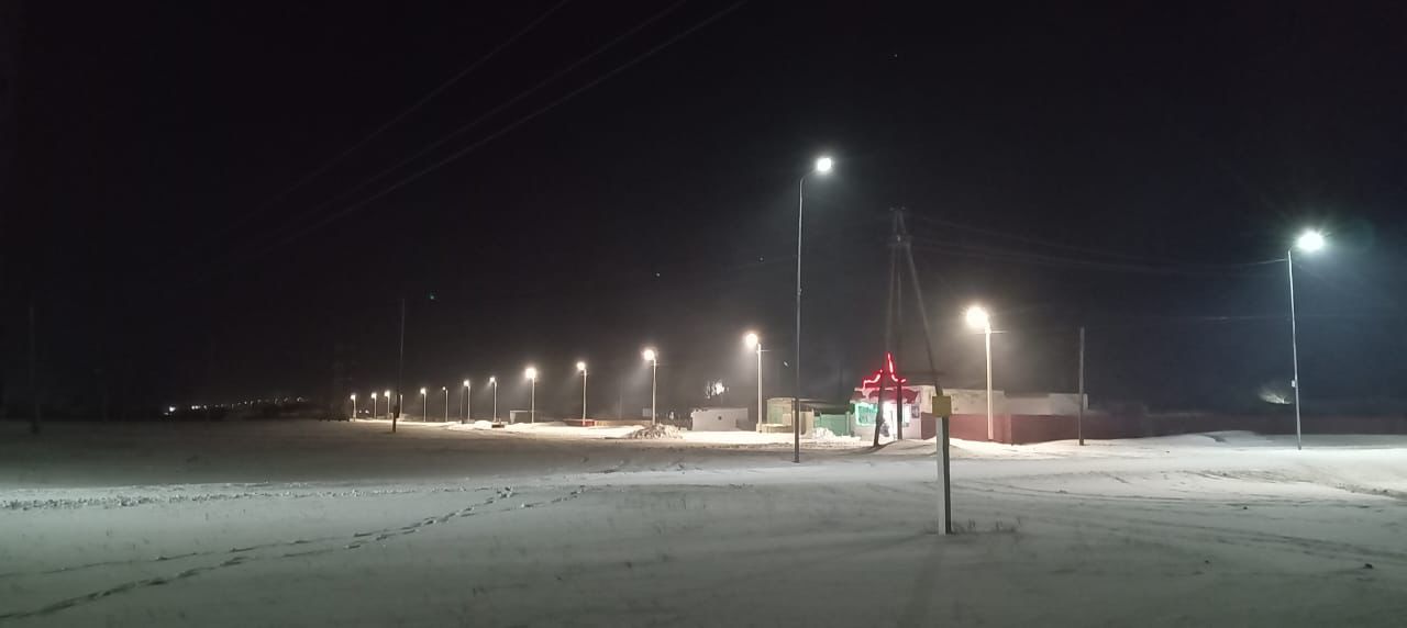 Шақаман ауылының көшелері жарықтандырылуда