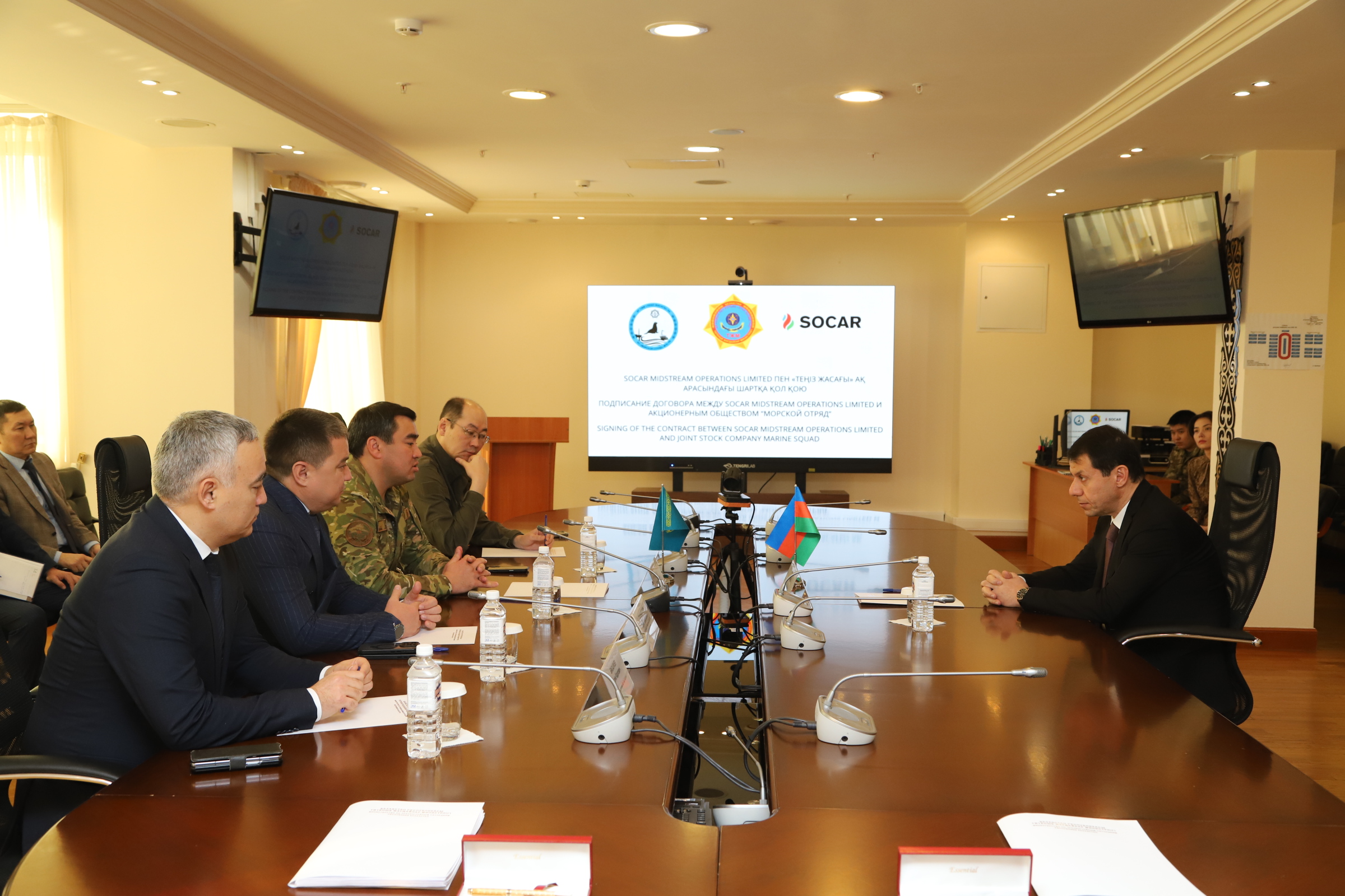 Подписаны договоры между SOCAR Midstream Operations Limited и  АО «Теңіз жасағы» МЧС