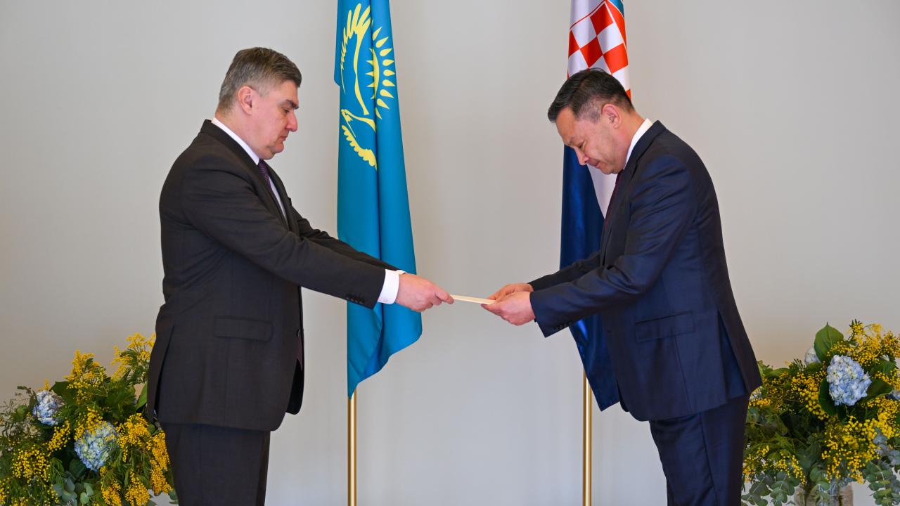 Қазақстан Елшісі Хорватия Президентіне сенім грамоталарын табыстады