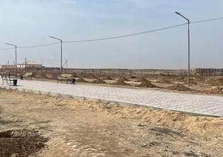 Құрық ауылындағы саябақтарға су желісі тартылуда