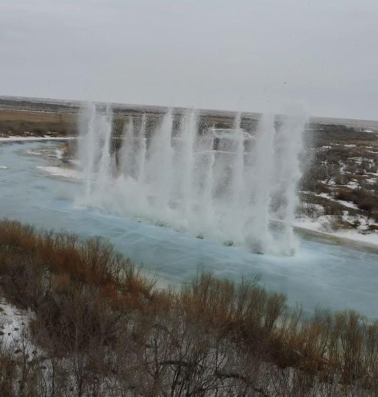 Павлодар облысында Селеті өзенінде жарылыс жұмыстары жүргізілді