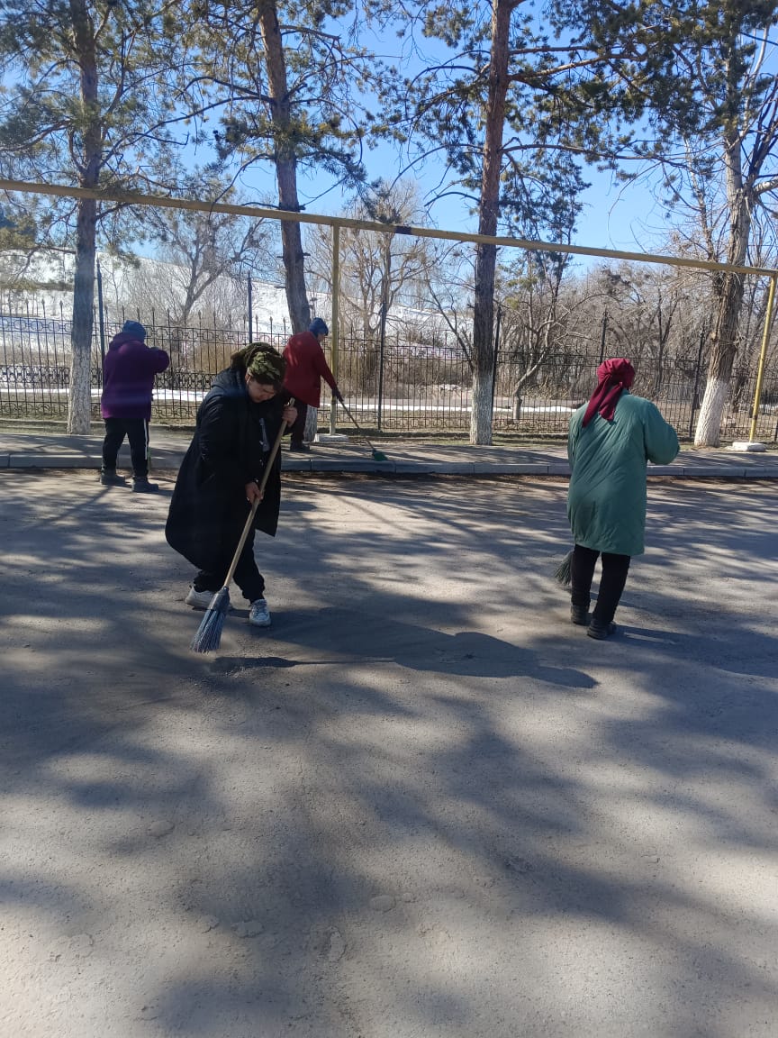 23-наурызда Шанханай ауылдық округінде сенбілік ұйымдастырылды