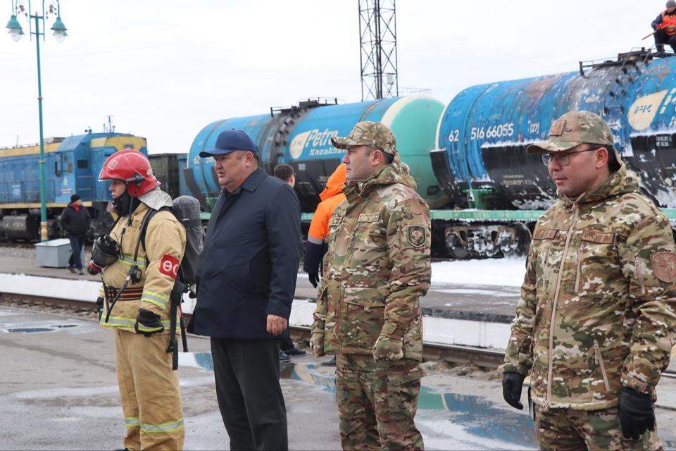 Вокзалда оқу-жаттығу ұйымдастырылды     &nbsp;&nbsp;