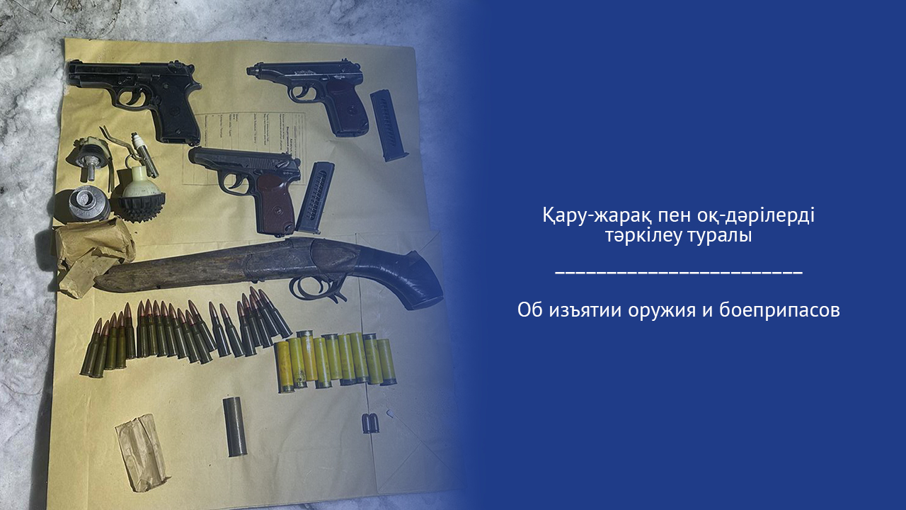 Қару-жарақ пен оқ-дәрілерді алу туралы