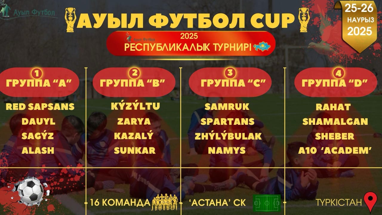 Футбол - Туркестан, футболисты команды "Рахат"