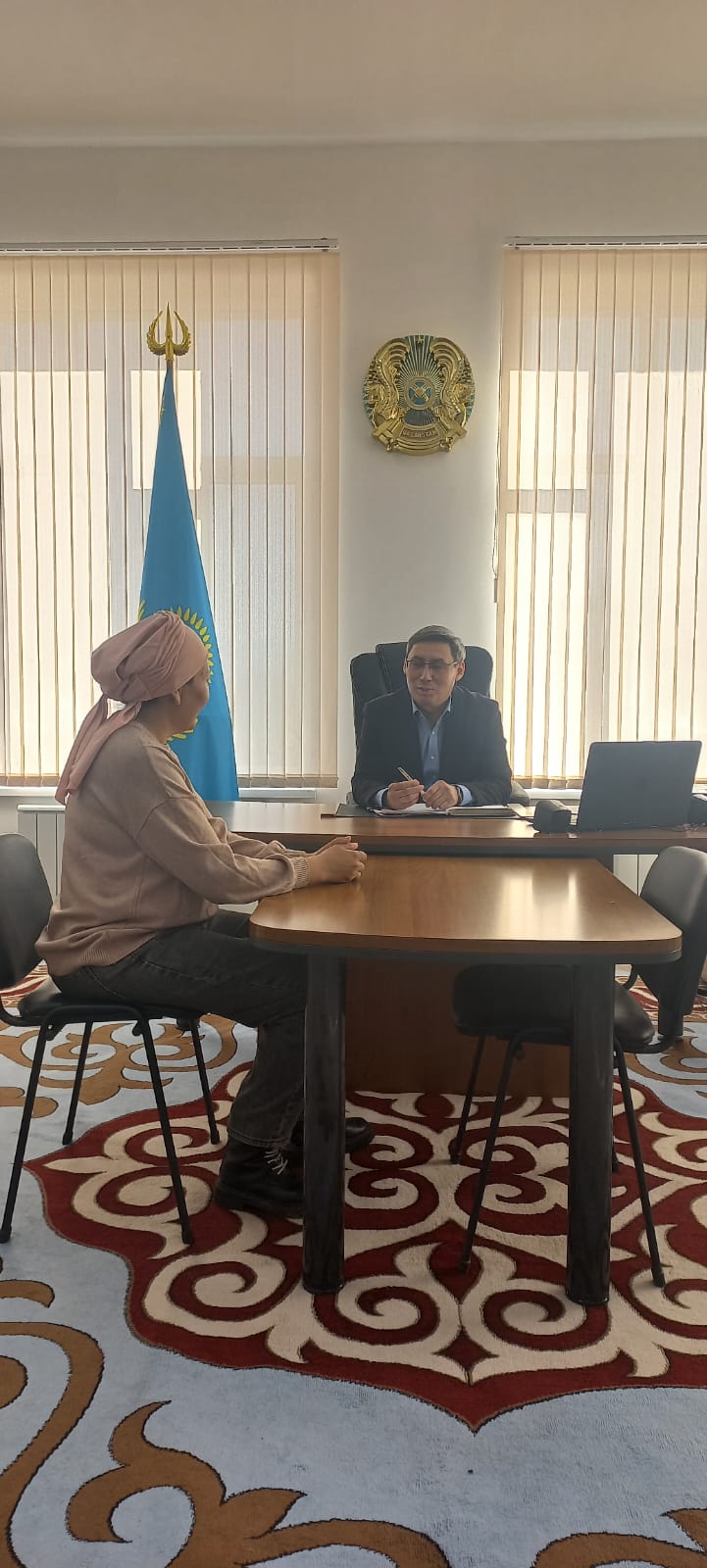 Округ  әкімінің тұрғындарды жеке мәселелері бойынша қабылдауы өтті.