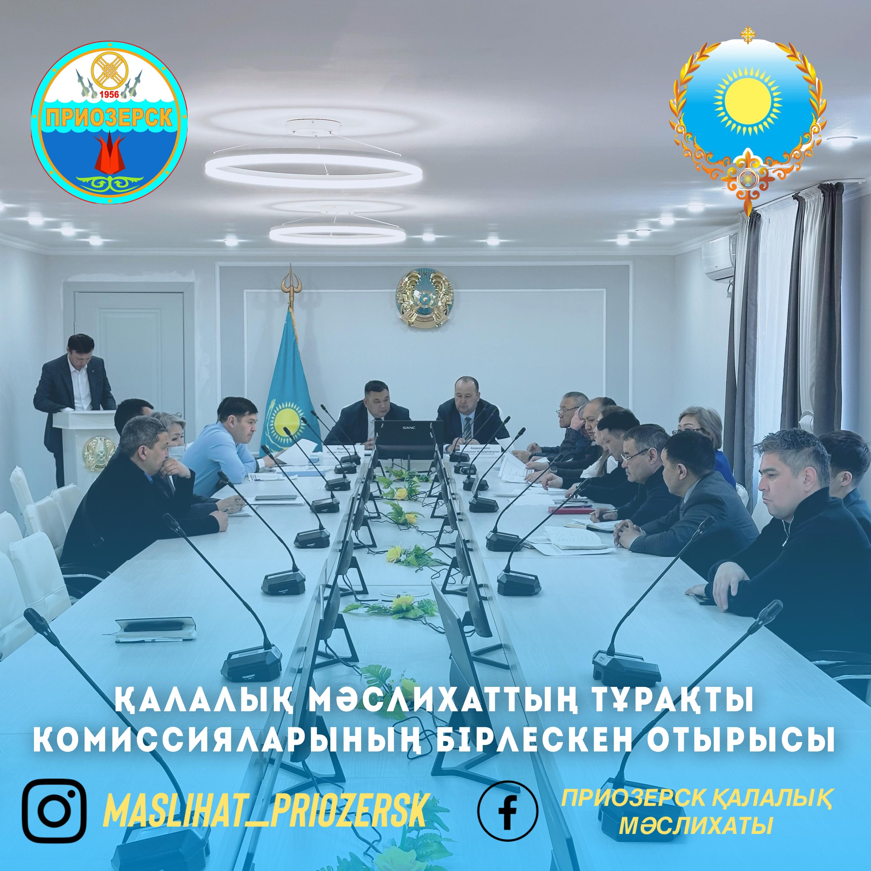 Қалалық мәслихаттың тұрақты комиссияларының бірлескен отырысы
