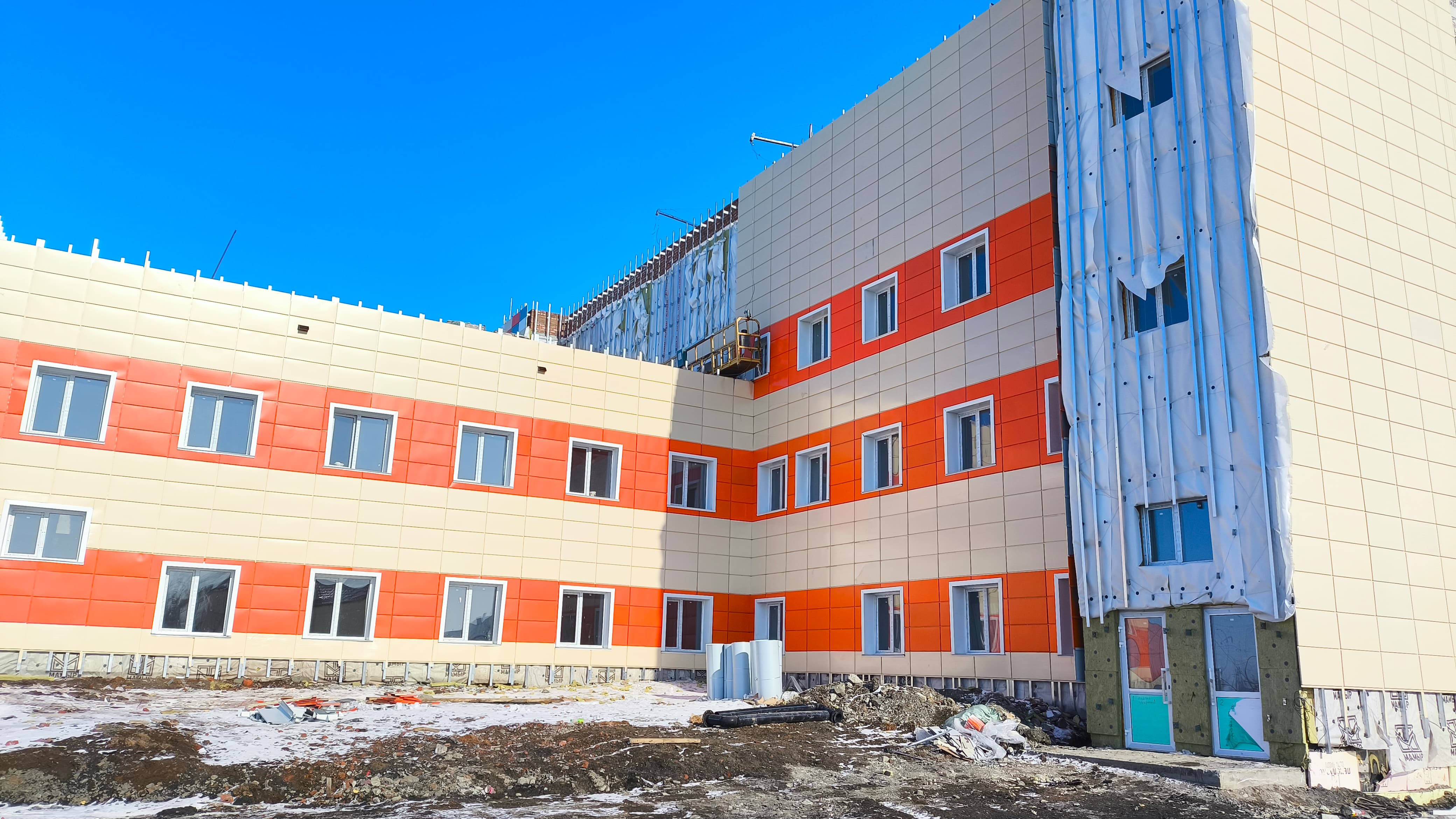 В посёлке Касым Кайсенов строится новая поликлиника