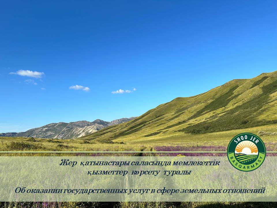 Жер қатынастары саласында мемлекеттік қызметтер көрсету туралы