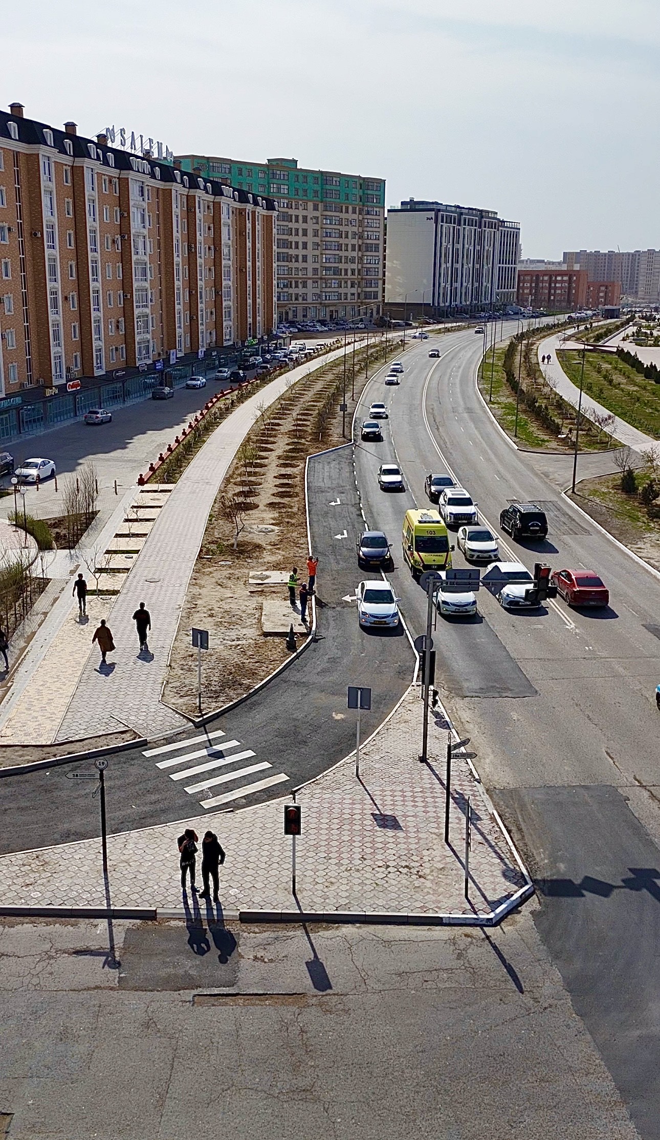 Кедергісіз жол: Ақтауда тағы бір қосымша оңға бұрылыс жолы пайдалануға берілді