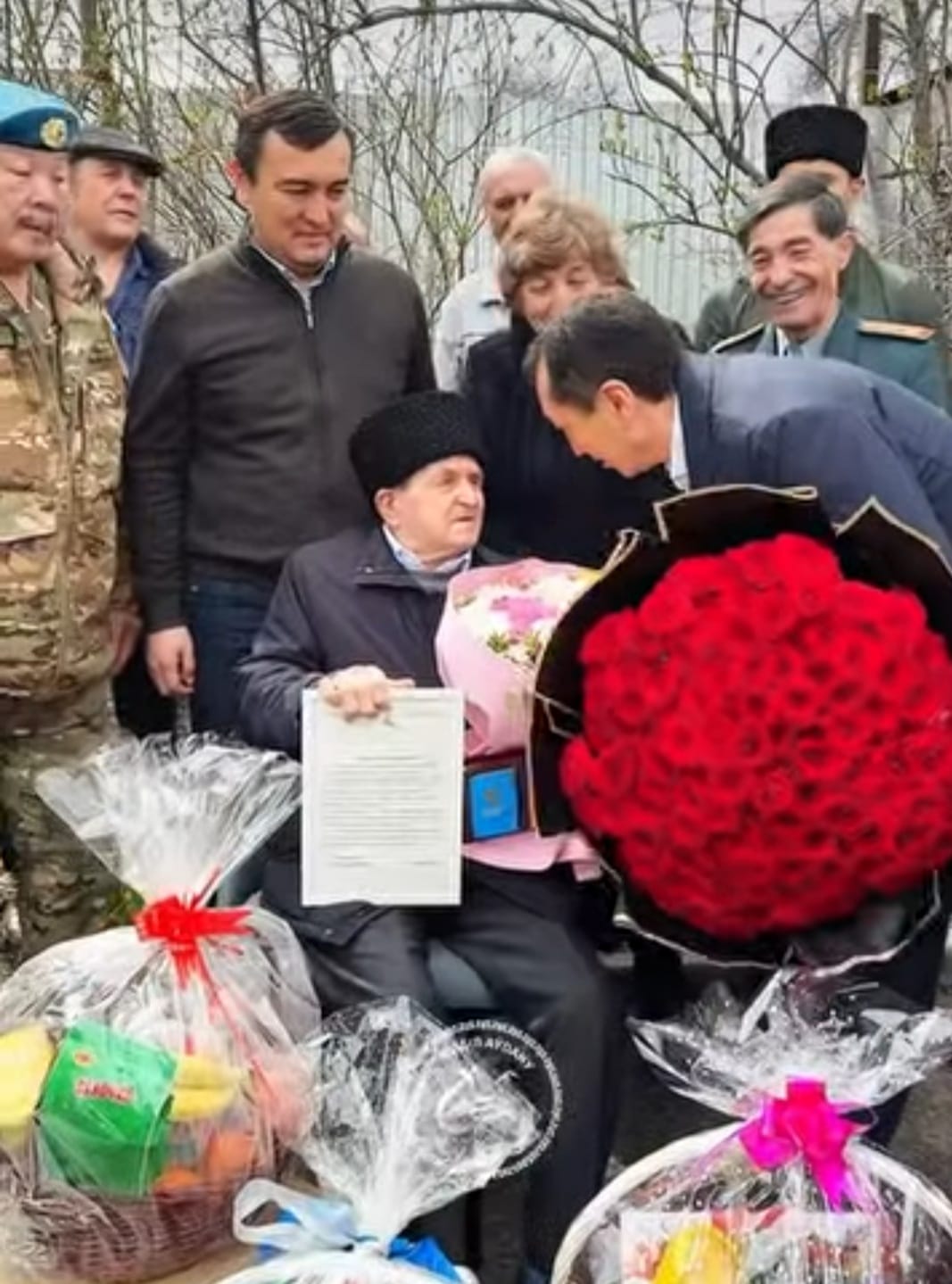 Ұлы Отан соғысының ардагерін 101 жылдығымен құттықтады