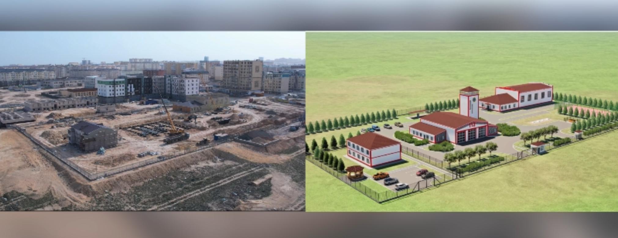 В Мангистау строят современную пожарную часть