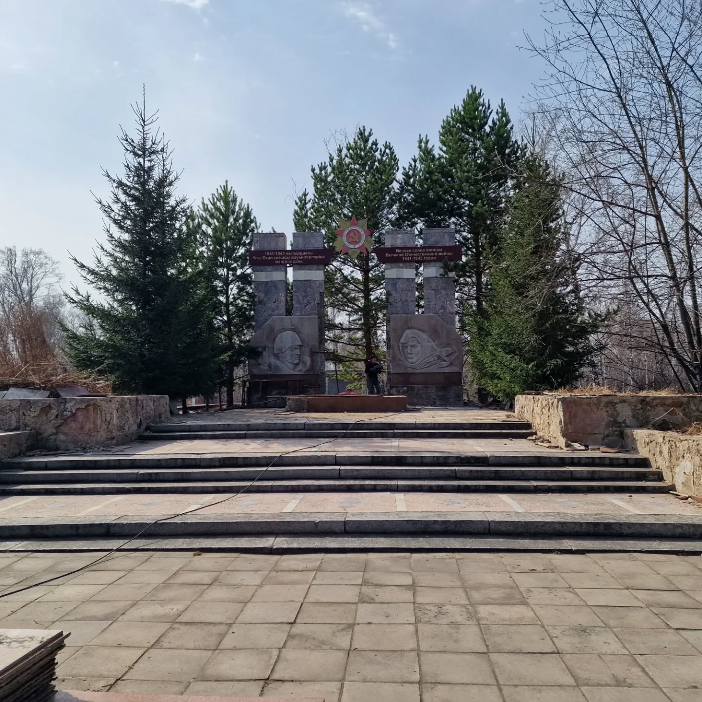 Қызылжар ауданында Даңқ аллеясын жаңарту жұмыстары жүргізілуде