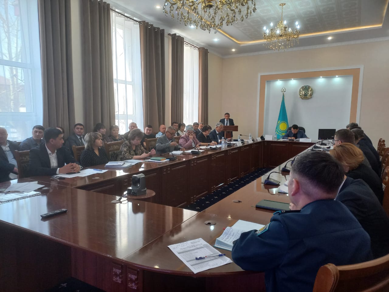 Ағымдағы жылдың 10 сәуірінде аудан әкімі Р. А. Янбаевтың төрағалығымен Облыстық қызмет басшыларының қатысуымен жұмыс кеңесі өтті