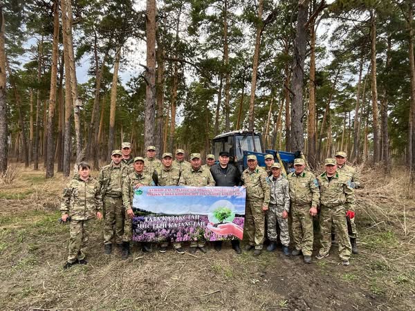"Таза Қазақстан" акциясы аясында "Имантау ауылдық округі әкімінің аппараты" және "Көкшетау МҰТП Арықбалық филиалы" қызметкерлері Имантау ауылындағы сосновое борында тәртіп орнатты