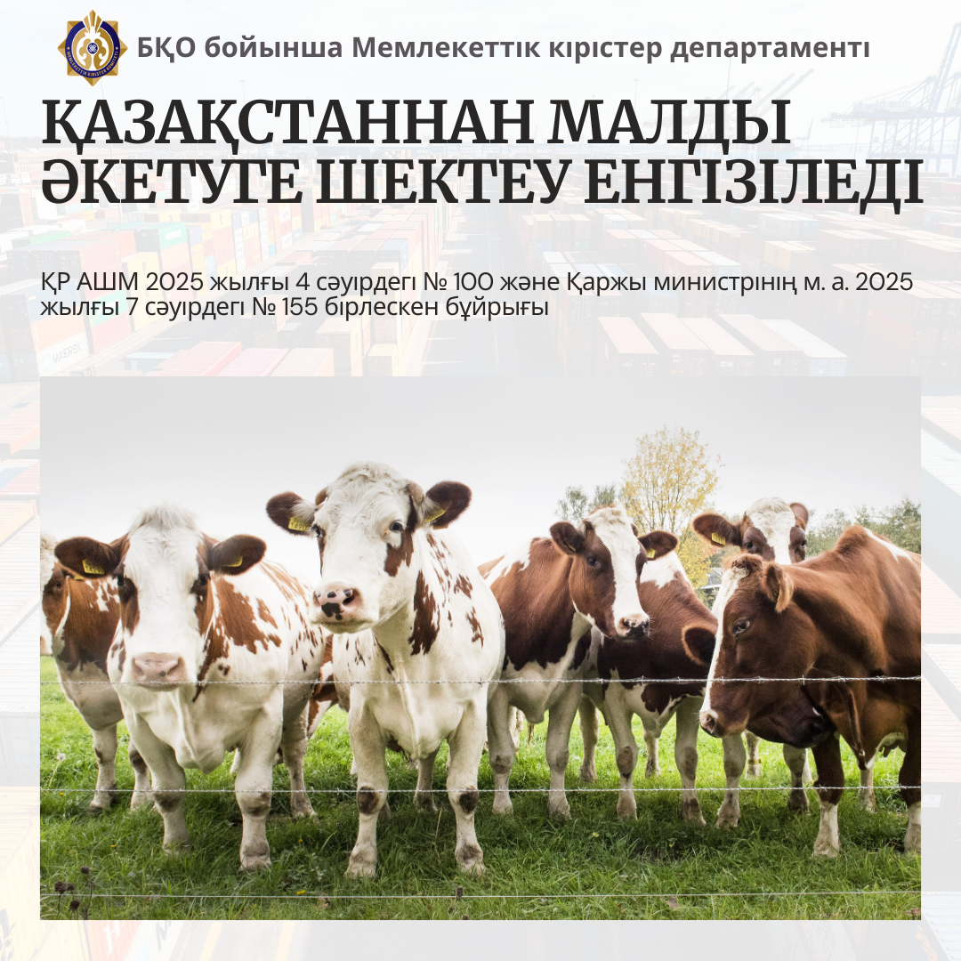 Қазақстаннан малды әкетуге шектеу