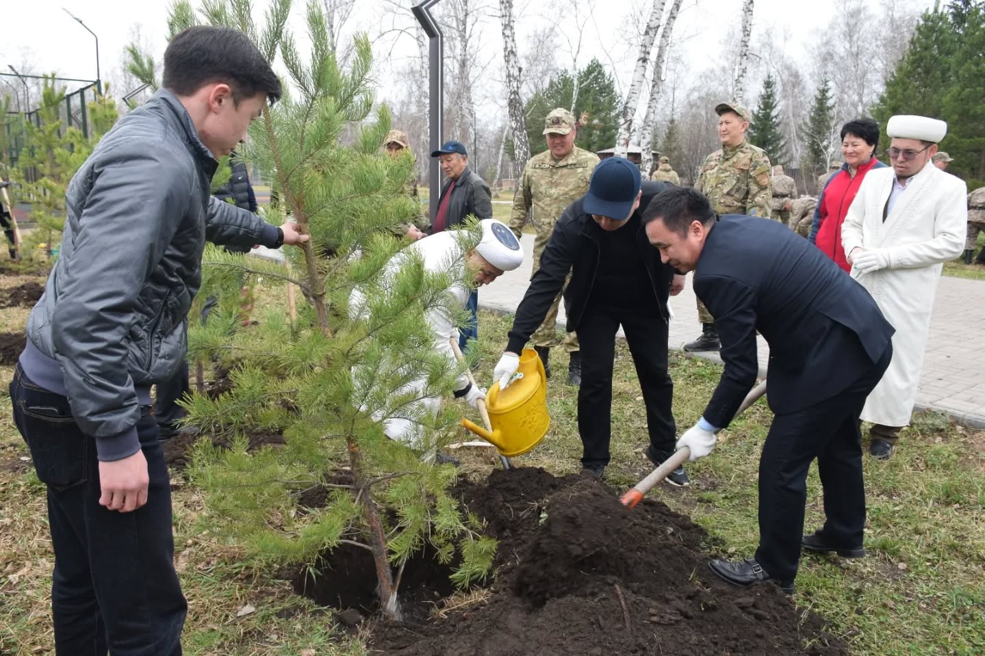 Қызылжар ауданында "Таза Қазақстан" акциясы аясында көшеттер отырғызылды