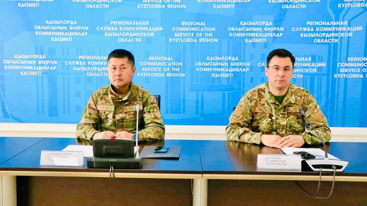 Өңірлік коммуникациялар қызметінде өткен баспасөз-мәслихатына қызылордалық құтқарушылар қатысты        &nbsp;&nbsp;