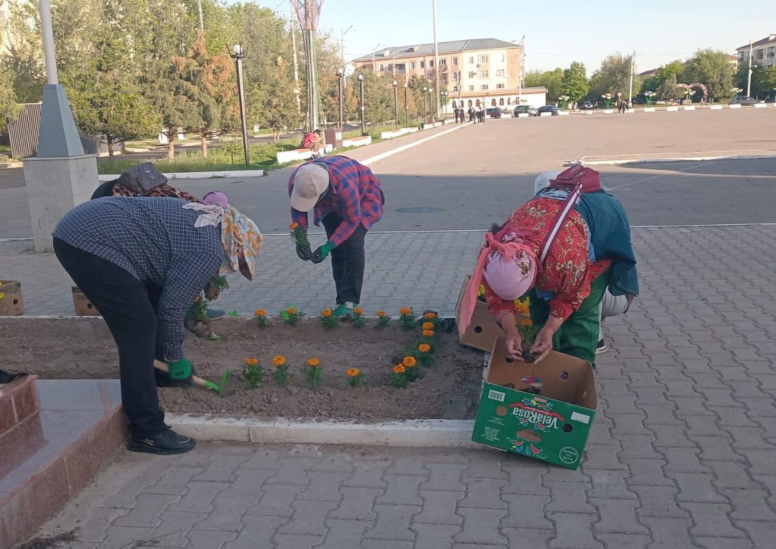 ҚАЛАНЫ КӨРКЕЙТУ ЖҰМЫСТАРЫ ЖАЛҒАСУДА
