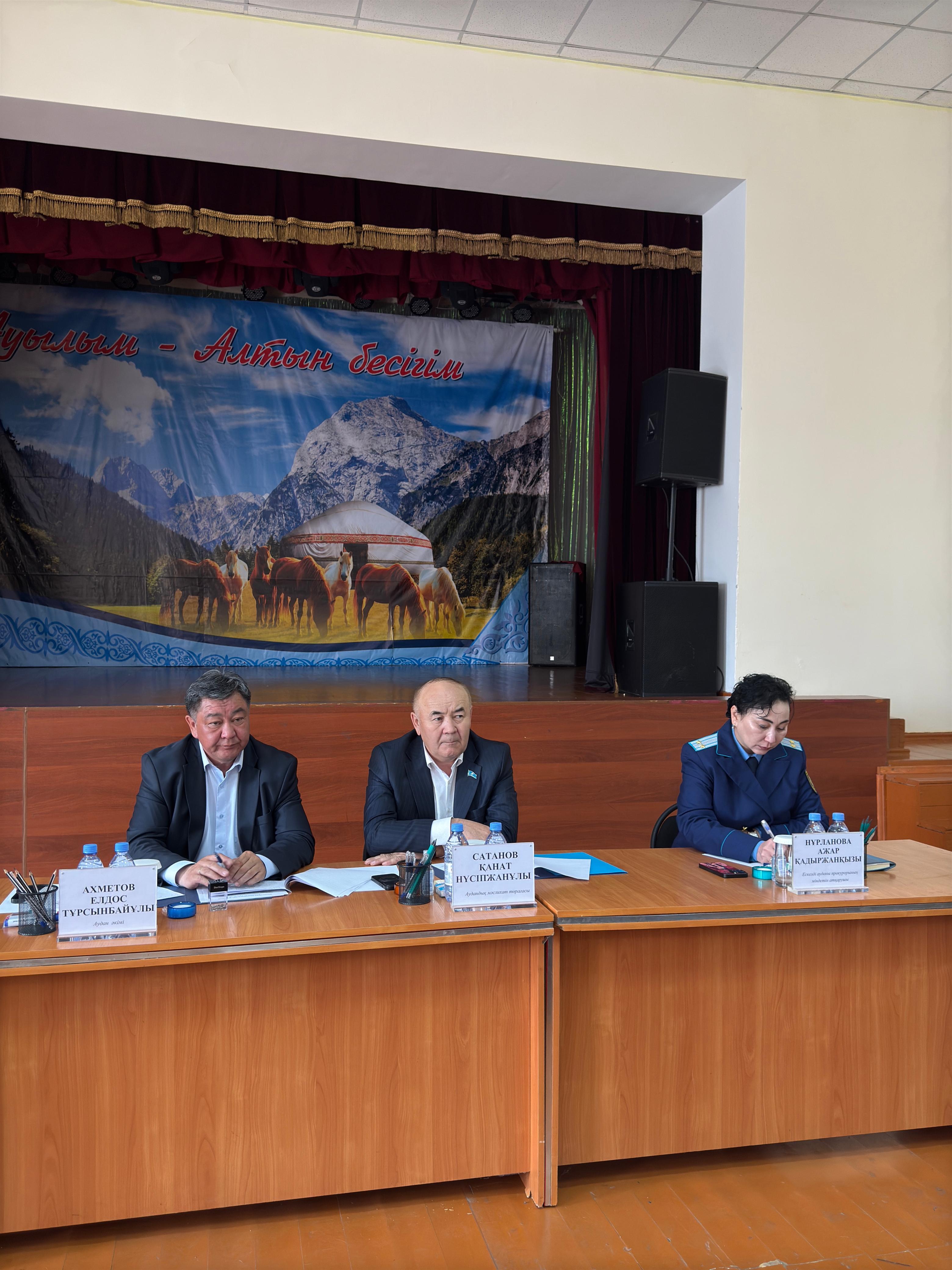 Ескелді ауданы әкімі Ахметов Елдос   2025 жылдың  сәуір айының 15,16,17 жұлдызы аралығында  кезекті ауыл тұрғындарымен кездесу өткізді