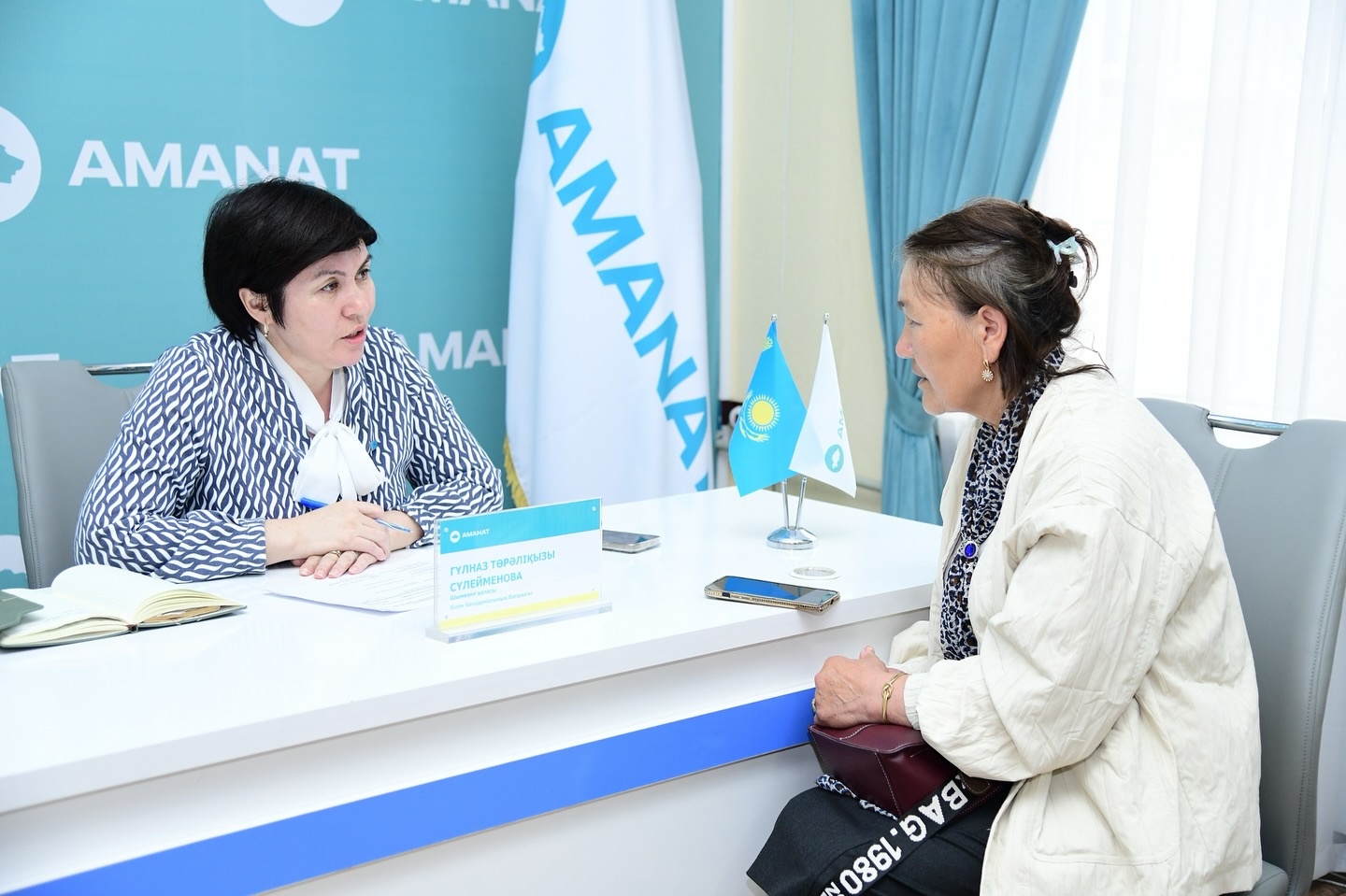 БАСҚАРМА БАСШЫСЫ  «AMANAT» ПАРТИЯСЫНЫҢ ШЫМКЕНТ ҚАЛАЛЫҚ ФИЛИАЛЫНДА АЗАМАТТАРДЫ  ҚАБЫЛДАУ ЖҮРГІЗДІ