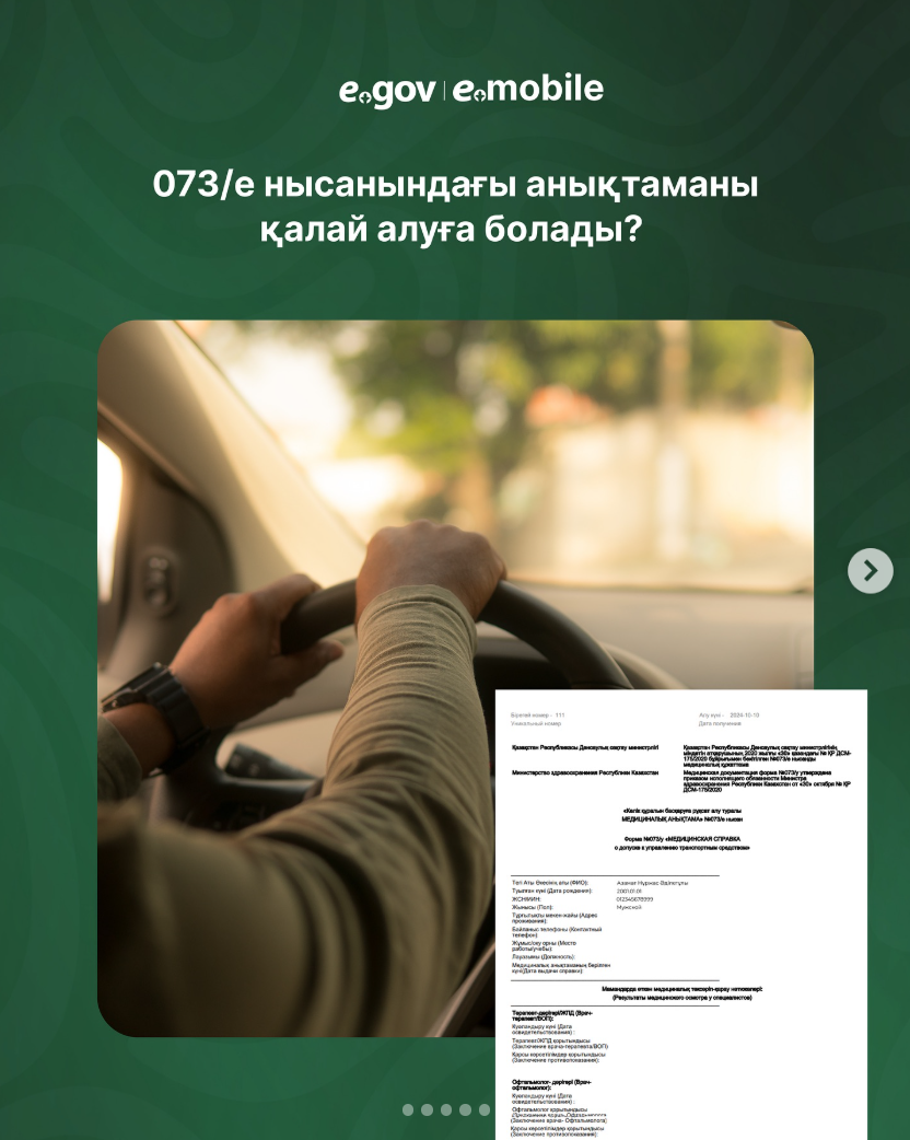 073/е нысандағы анықтаманы қалай алуға болады?