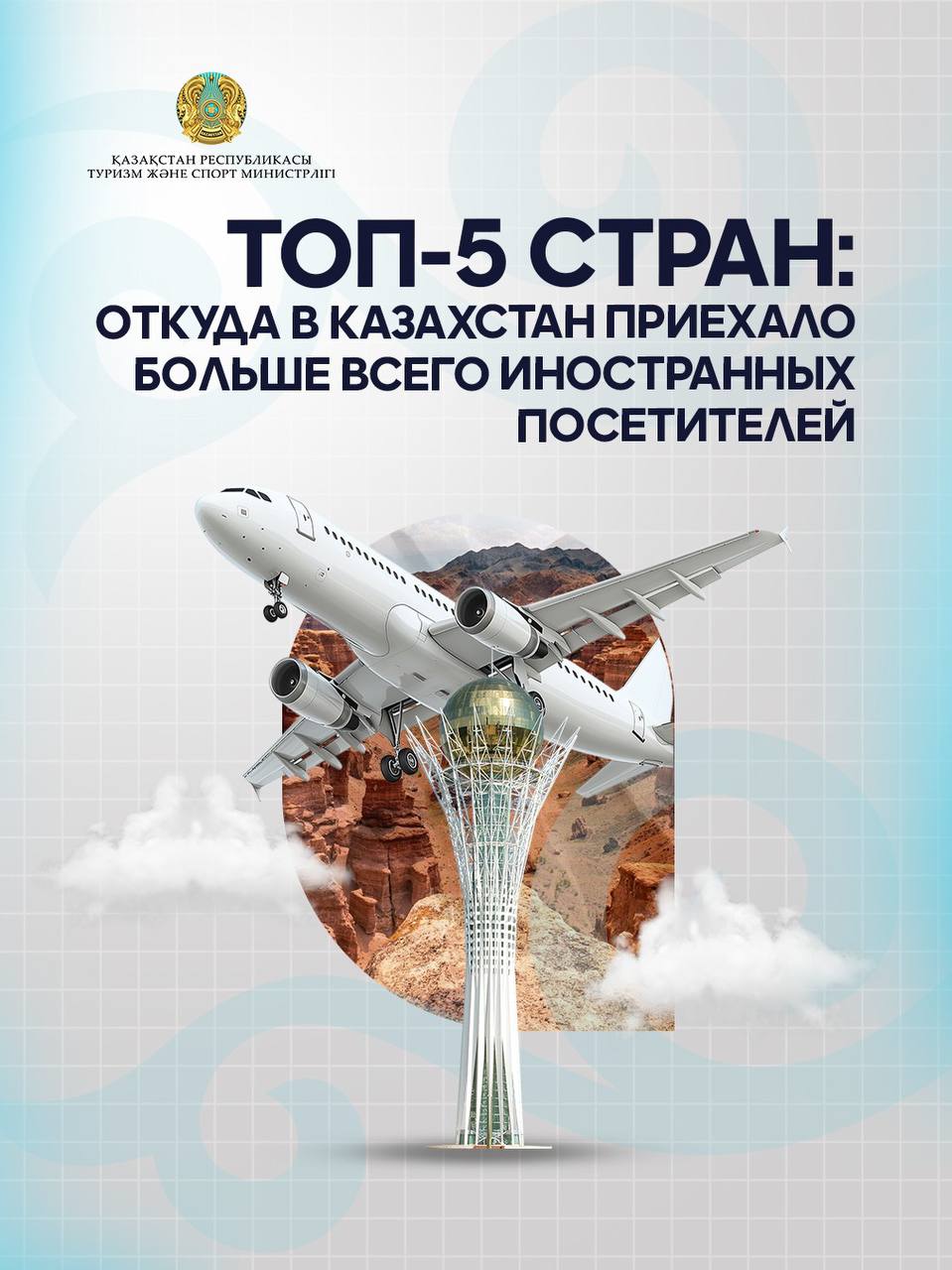 Топ-5 стран: откуда в Казахстан приехало больше всего иностранных посетителей 