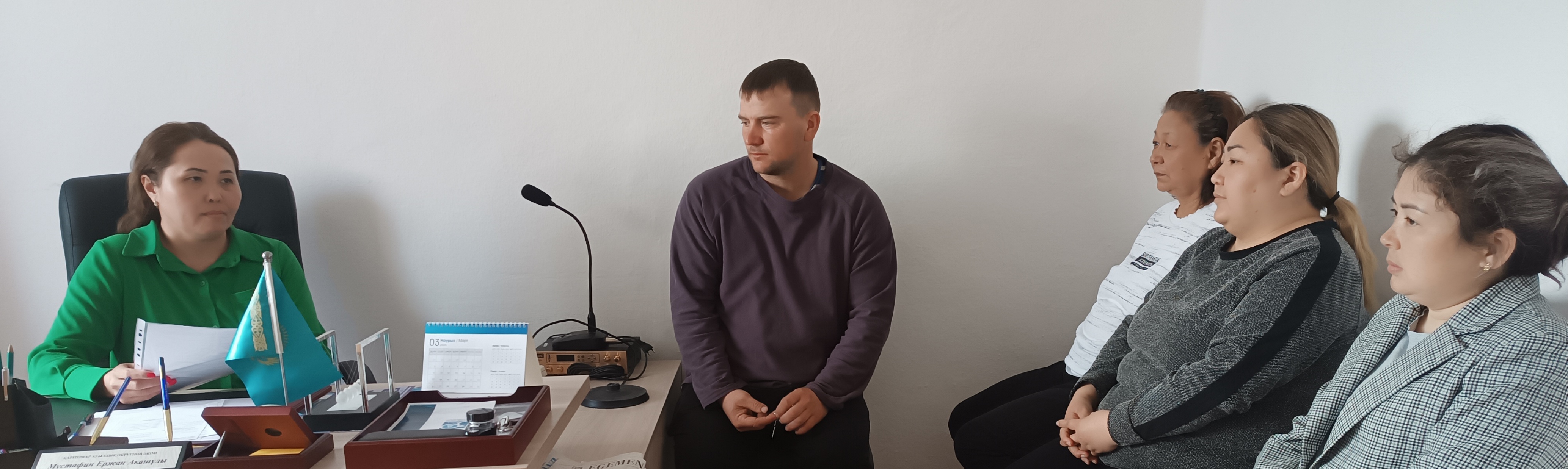 2025 ж. 21 сәуірде ауылдық округ әкімінің м.а. мемлекеттік қызметшілермен «Сыбайлас жемқорлық» тақырыбында ақпараттық түсіндіру жұмыстарын жүргізді.