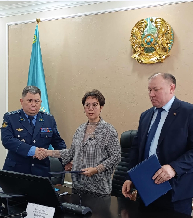 Руководитель ДУИС по Акмолинской области подписал трехсторонний меморандум о взаимодействии, в рамках проекта «Превенция рецидива»