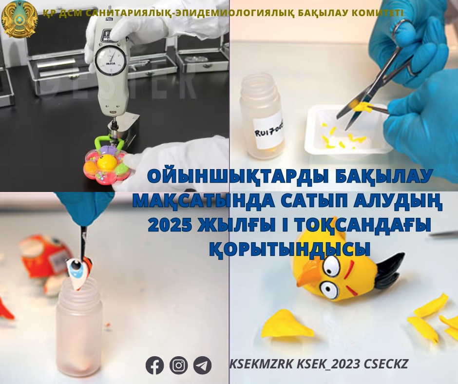 2025 жылдың І тоқсанында ойыншықтарды бақылау сатып алу қорытындысы: жартысынан астамы бұзушылықтармен