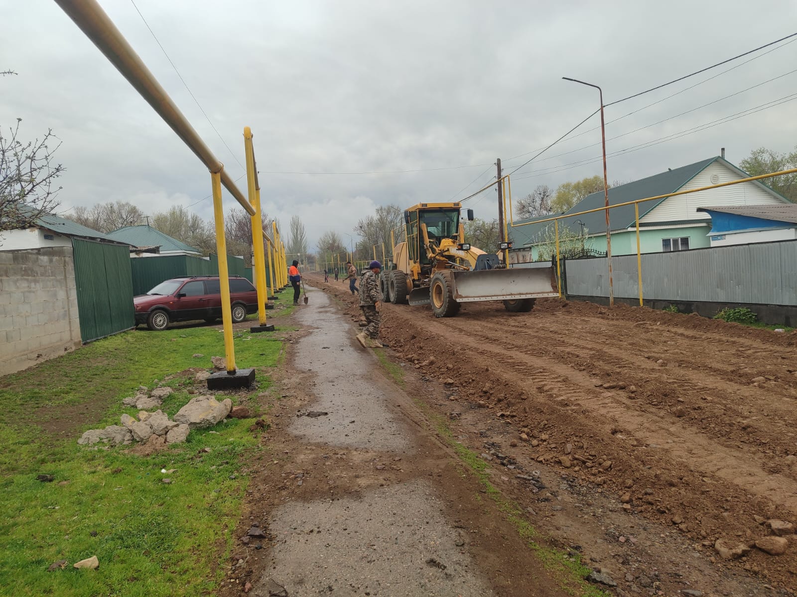 Шанханай ауылының бес көшесінде күрделі жол жөндеу жұмыстары жүргізілуде