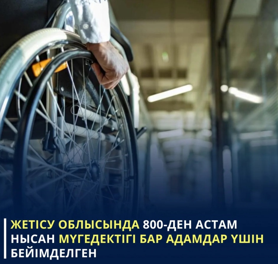 Мүгедектігі бар адамдардың заңды құқықтарын қамтамасыз ету және олар үшін қолжетімді ортаны қалыптастыру мақсатында Жетісу облысында 829 әлеуметтік инфрақұрылым нысаны толық бейімделді.