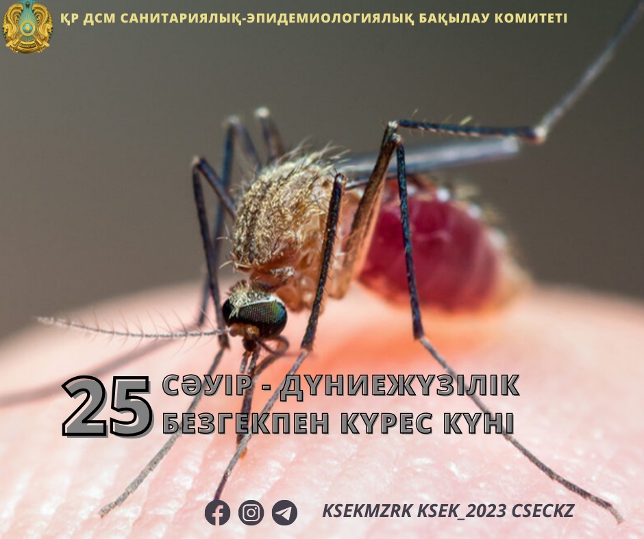25 сәуір – Дүниежүзілік безгекпен күрес күні