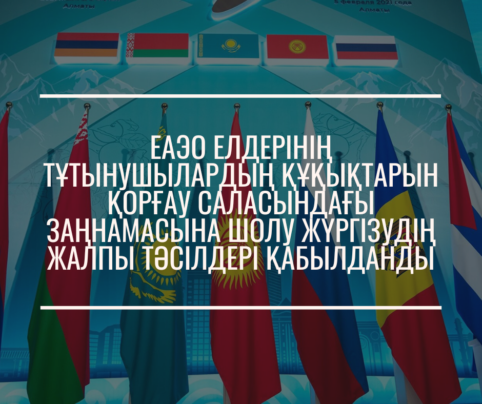 ЕАЭО елдерінің тұтынушылардың құқықтарын қорғау саласындағы заңнамасына шолу жүргізудің жалпы тәсілдері қабылданды
