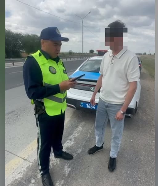 Полицейлер "Қауіпсіз жол" шарасы аясында "үйлену той кортежі" құқық бұзушыларының жеке басын анықтады