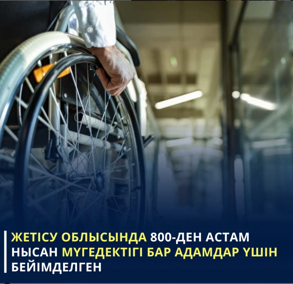 Мүгедектігі бар адамдардың заңды құқықтарын қамтамасыз ету және олар үшін қолжетімді ортаны қалыптастыру мақсатында Жетісу облысында 829 әлеуметтік инфрақұрылым нысаны толық бейімделді.