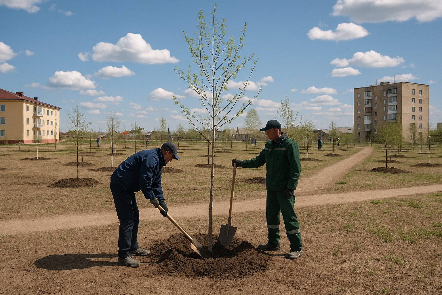 «Таза Қазақстан» тұжырымдамасы жүзеге асуда: Ақмола облысында көгалдандыру жүйелі түрде жүргізілуде