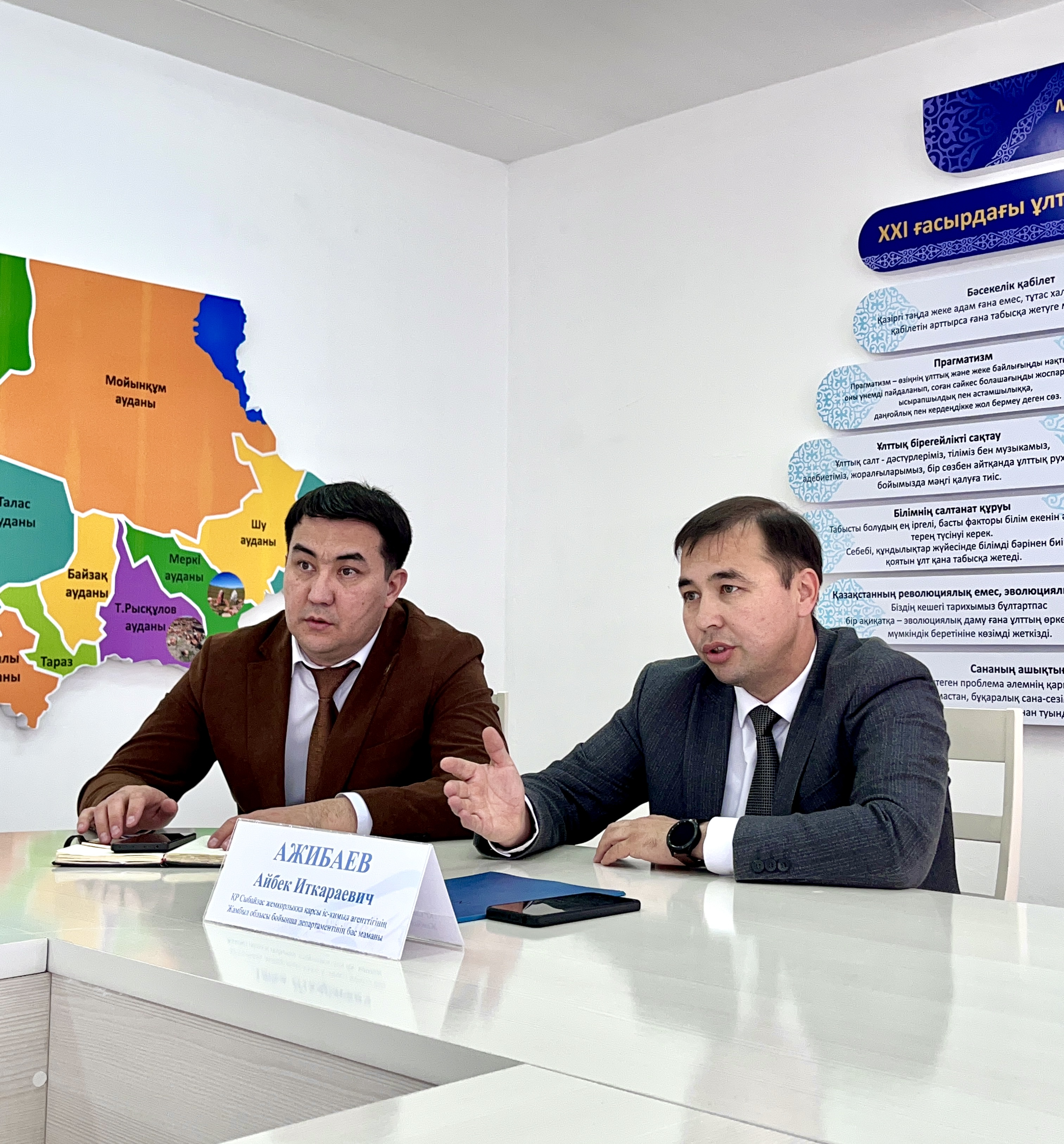 «Заң және тәртіп» қағидатын ілгерілету аясында  Ә.Бөкейханов атындағы №1 гимназиясында кездесу өтті